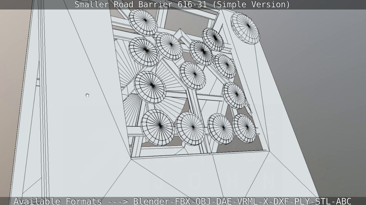Smaller Road Barrier 616-31 - Simple Version Low-poly 3D model_66