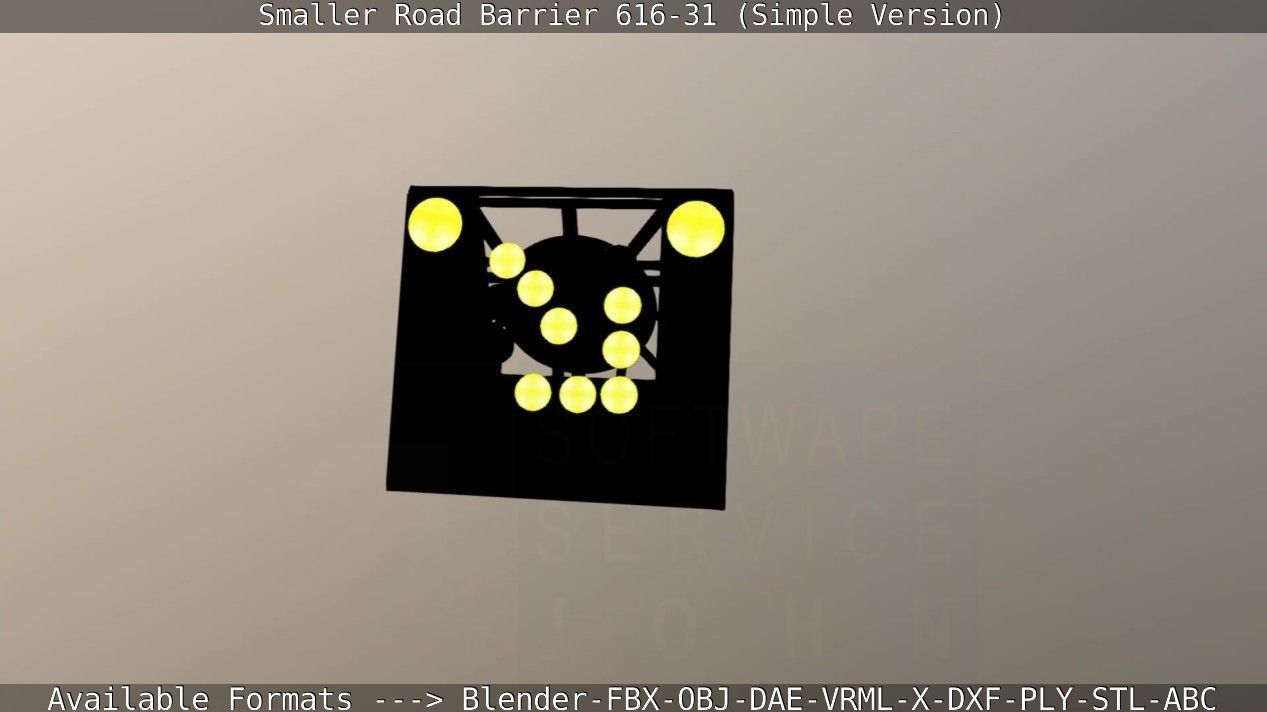 Smaller Road Barrier 616-31 - Simple Version Low-poly 3D model_118