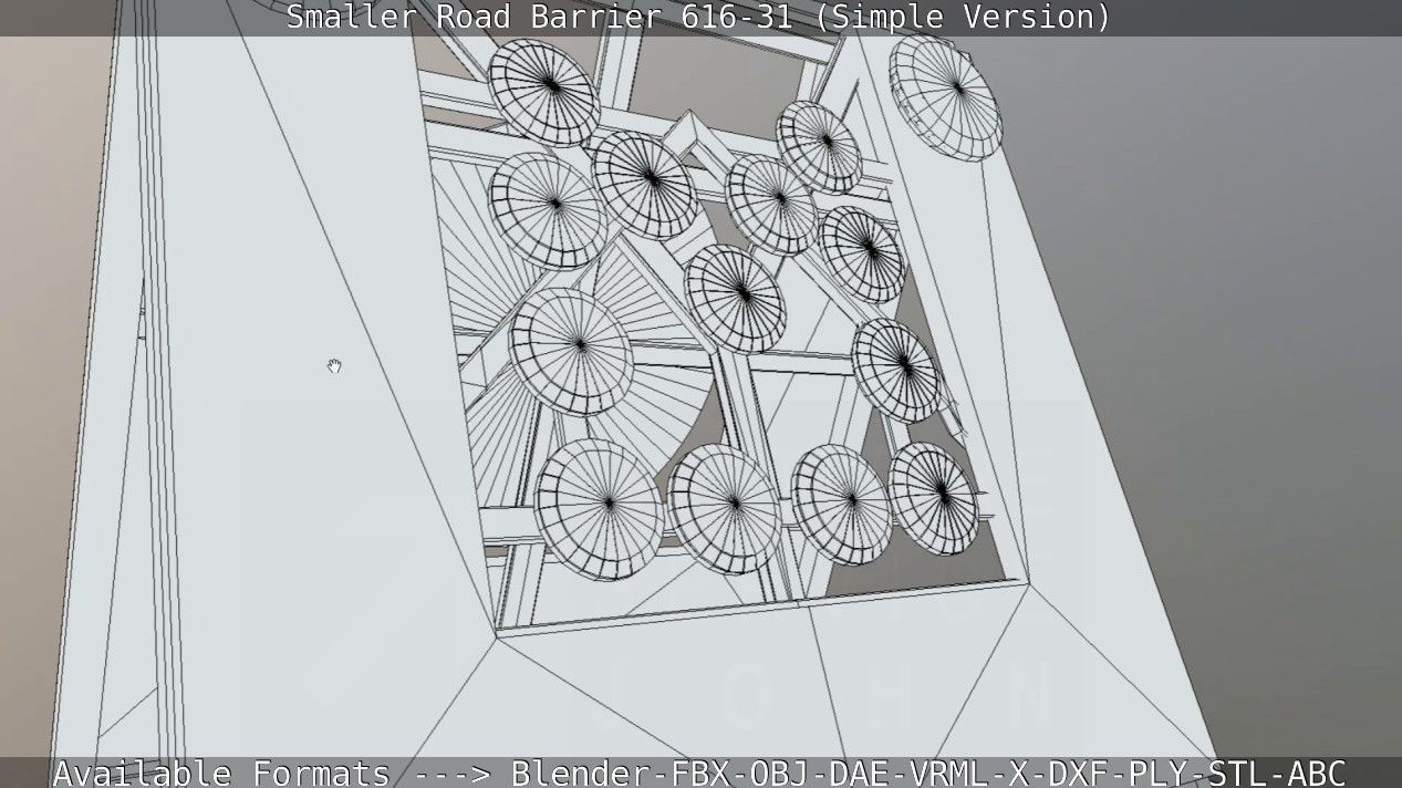Smaller Road Barrier 616-31 - Simple Version Low-poly 3D model_65