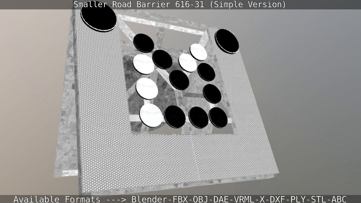 Smaller Road Barrier 616-31 - Simple Version Low-poly 3D model_92