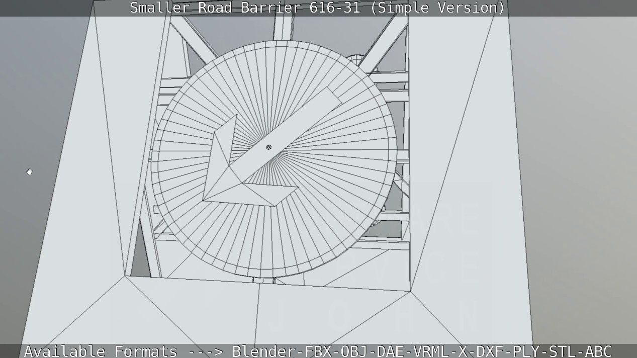 Smaller Road Barrier 616-31 - Simple Version Low-poly 3D model_58