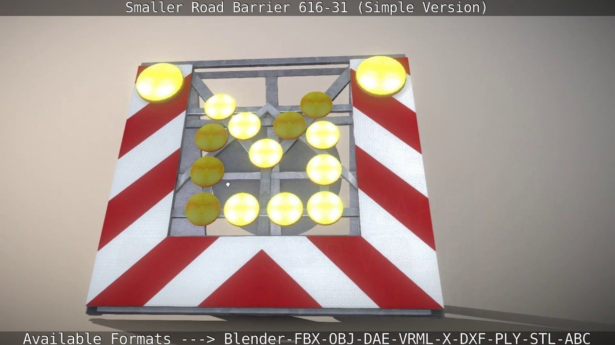 Smaller Road Barrier 616-31 - Simple Version Low-poly 3D model_22