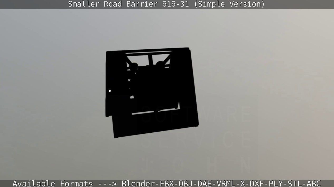 Smaller Road Barrier 616-31 - Simple Version Low-poly 3D model_114