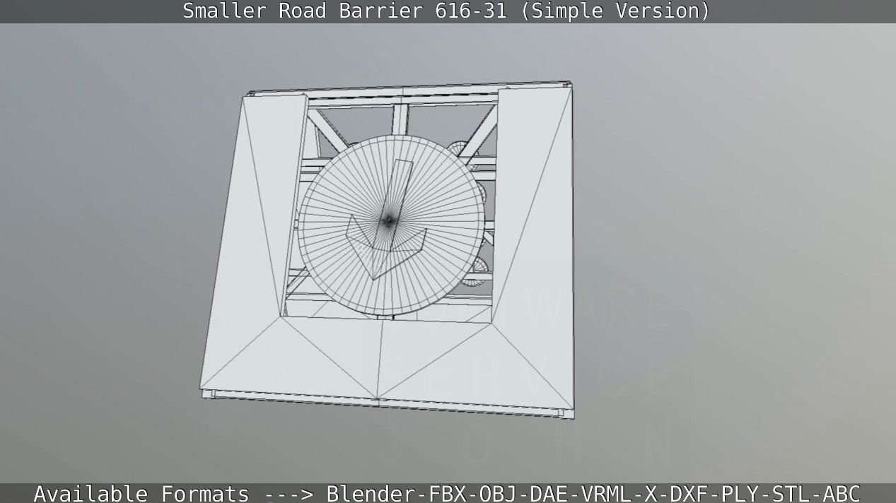 Smaller Road Barrier 616-31 - Simple Version Low-poly 3D model_52