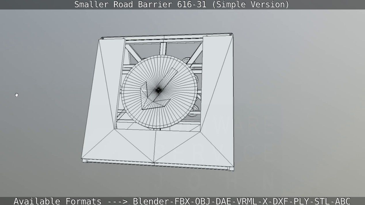 Smaller Road Barrier 616-31 - Simple Version Low-poly 3D model_54