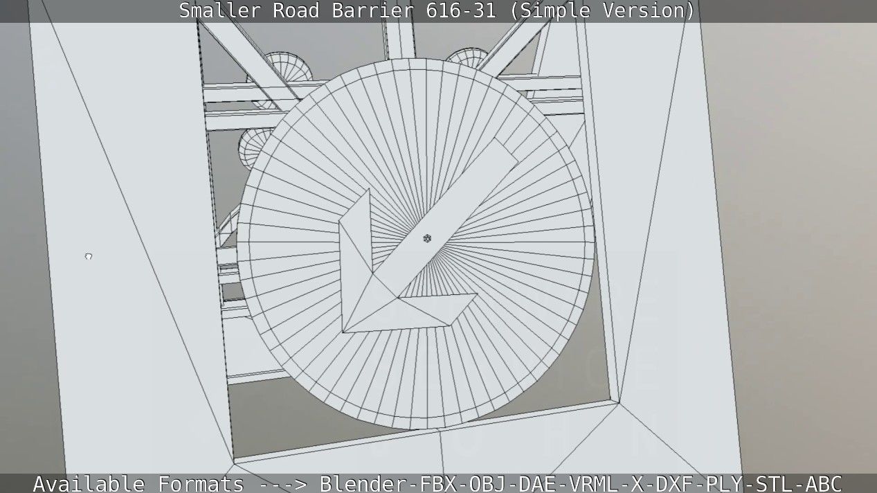 Smaller Road Barrier 616-31 - Simple Version Low-poly 3D model_60