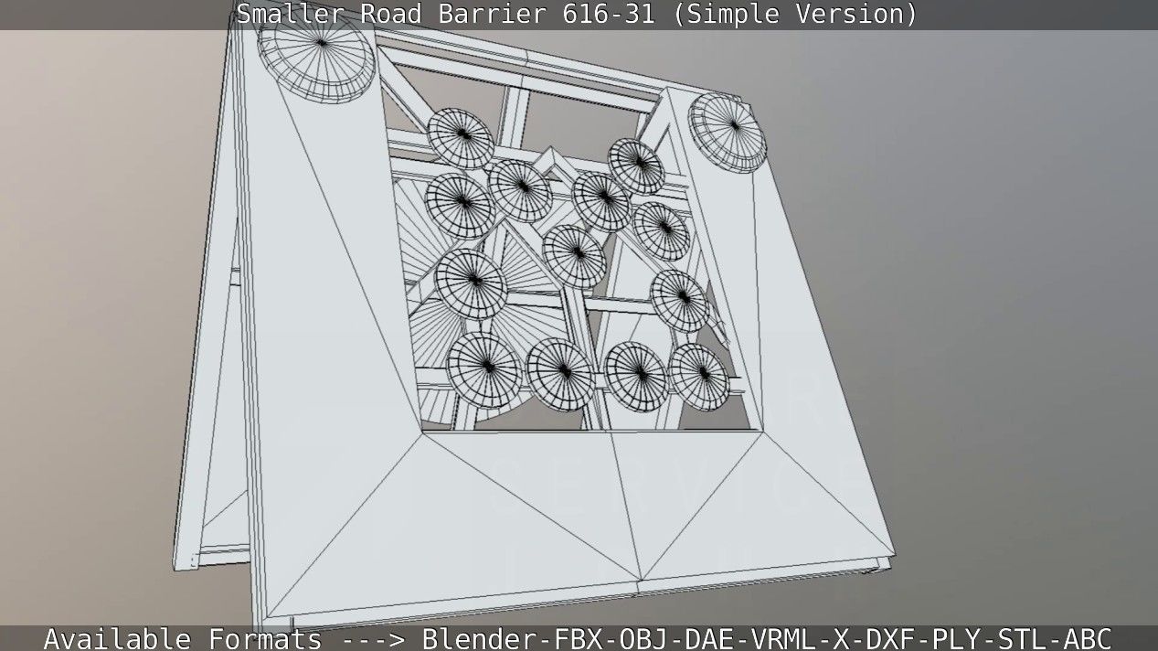 Smaller Road Barrier 616-31 - Simple Version Low-poly 3D model_71