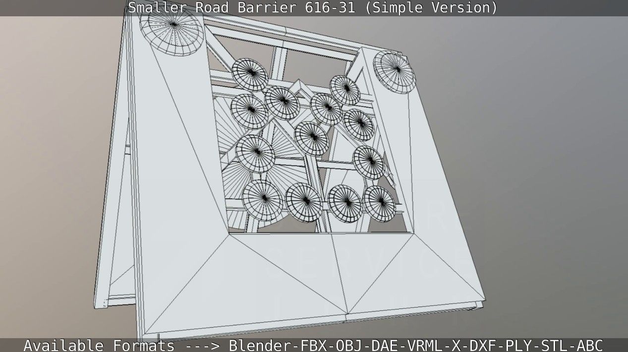 Smaller Road Barrier 616-31 - Simple Version Low-poly 3D model_72