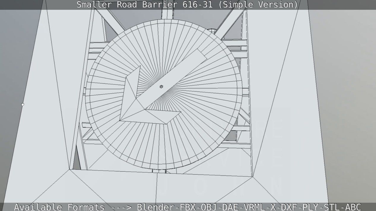 Smaller Road Barrier 616-31 - Simple Version Low-poly 3D model_59