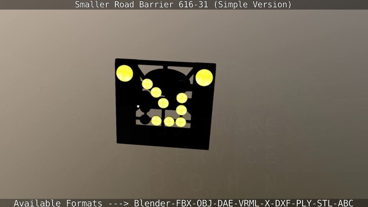 Smaller Road Barrier 616-31 - Simple Version Low-poly 3D model_110