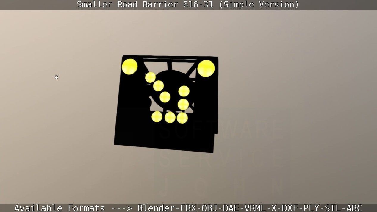 Smaller Road Barrier 616-31 - Simple Version Low-poly 3D model_116