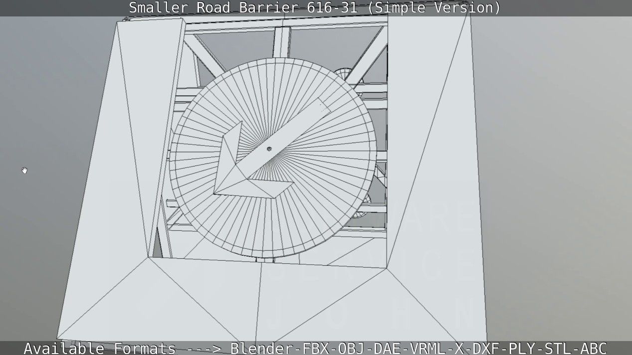Smaller Road Barrier 616-31 - Simple Version Low-poly 3D model_57