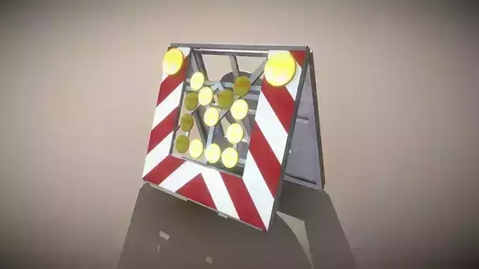 Smaller Road Barrier 616-31 - Simple Version Low-poly 3D model