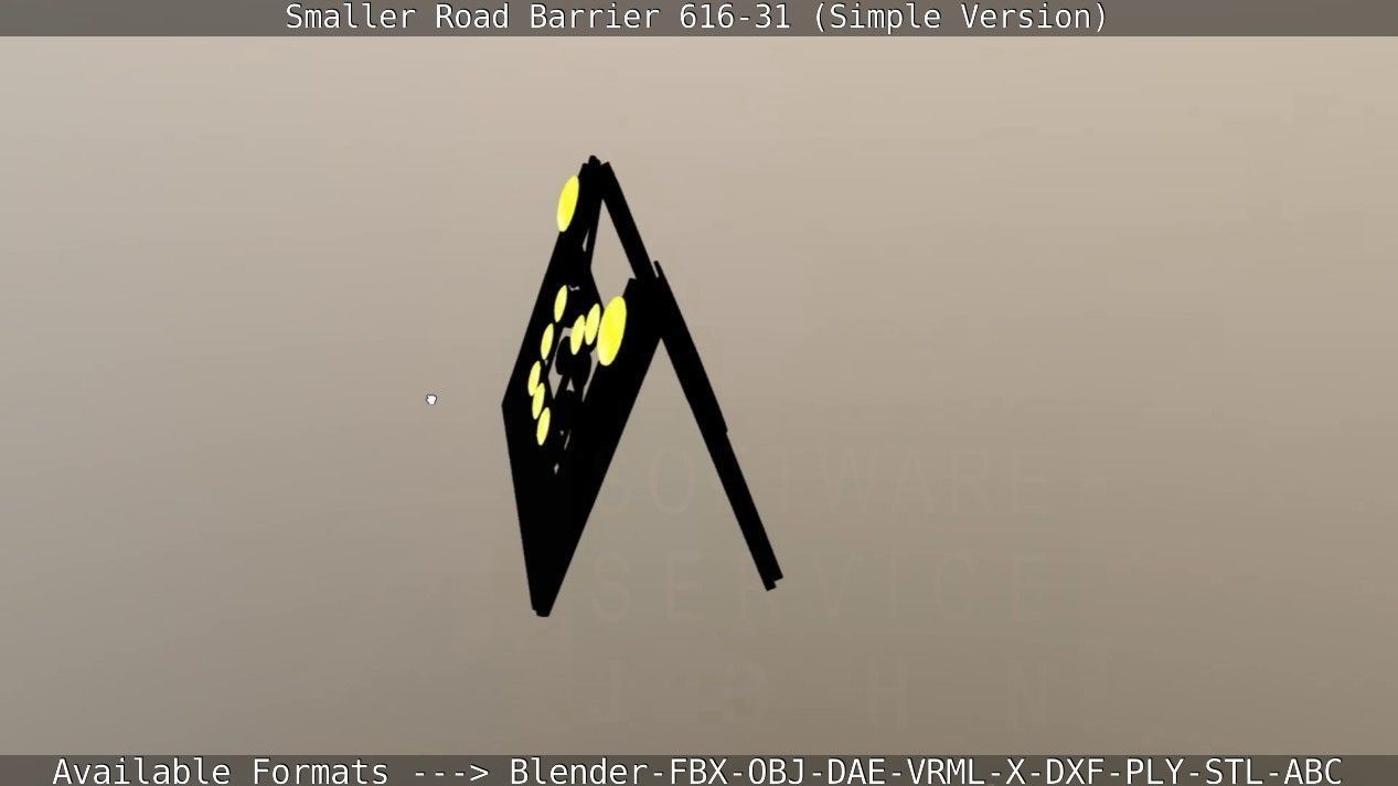 Smaller Road Barrier 616-31 - Simple Version Low-poly 3D model_111