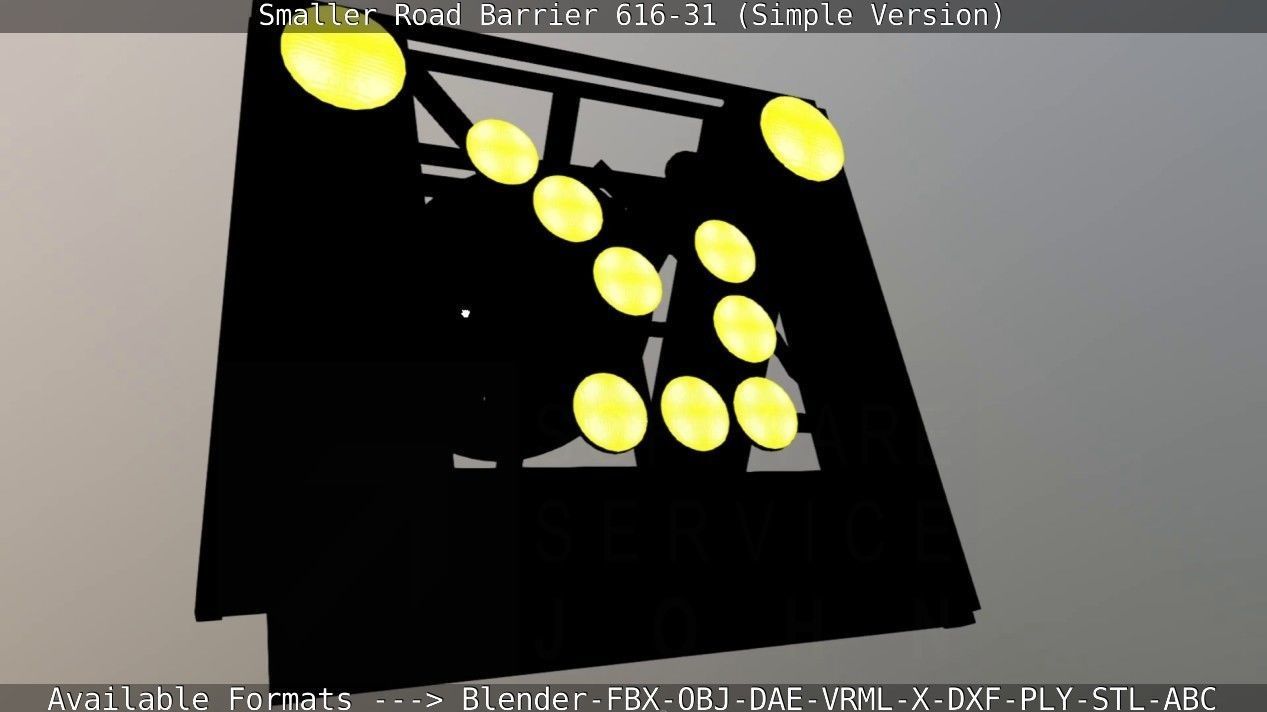 Smaller Road Barrier 616-31 - Simple Version Low-poly 3D model_104