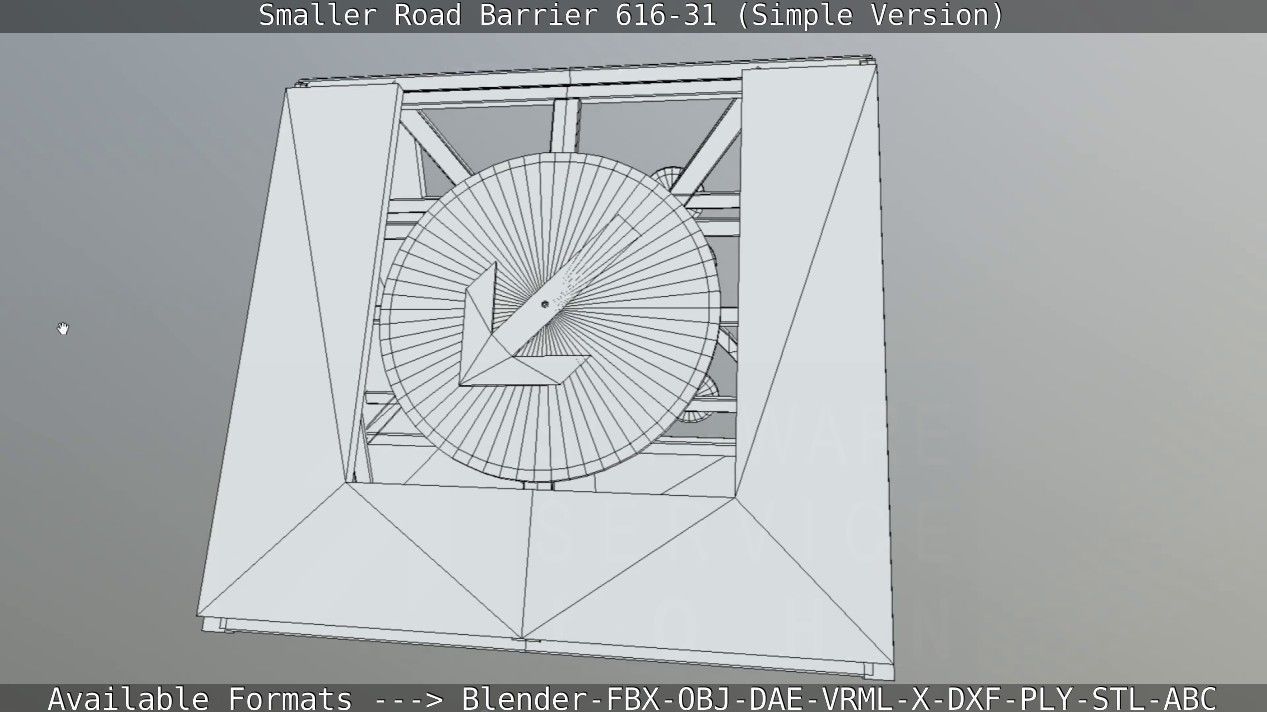 Smaller Road Barrier 616-31 - Simple Version Low-poly 3D model_55