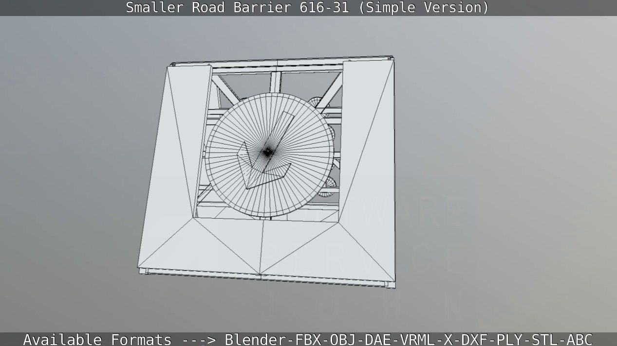 Smaller Road Barrier 616-31 - Simple Version Low-poly 3D model_53