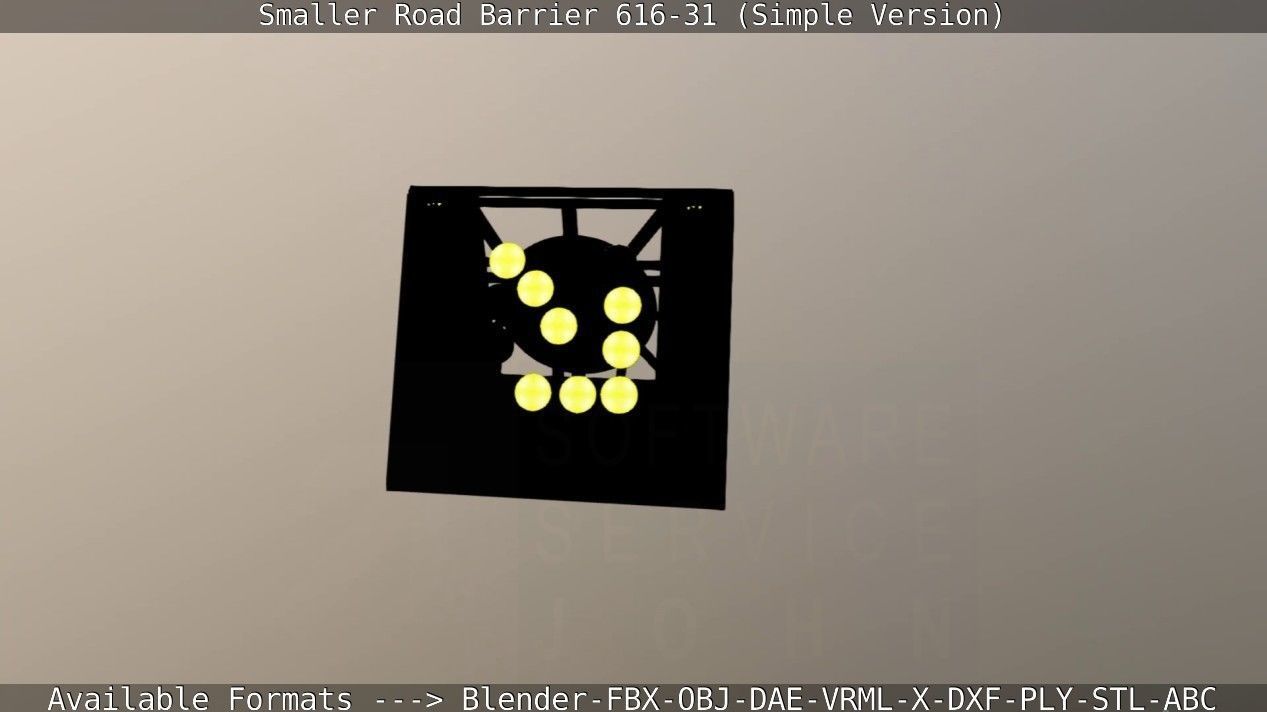 Smaller Road Barrier 616-31 - Simple Version Low-poly 3D model_119