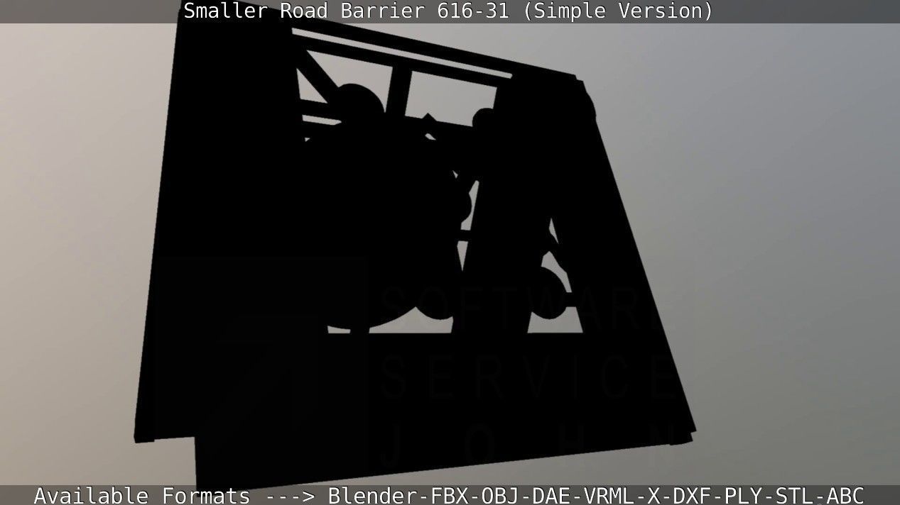 Smaller Road Barrier 616-31 - Simple Version Low-poly 3D model_75