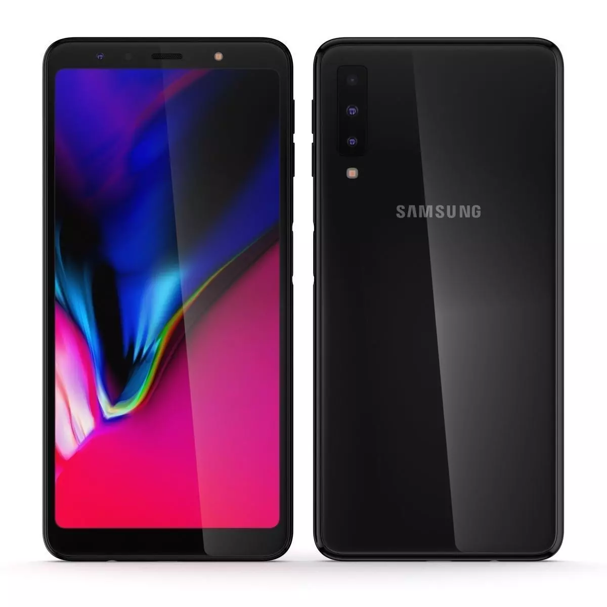 Collection Samsung Galaxy A7 Black And A9 2018 Black 3D model