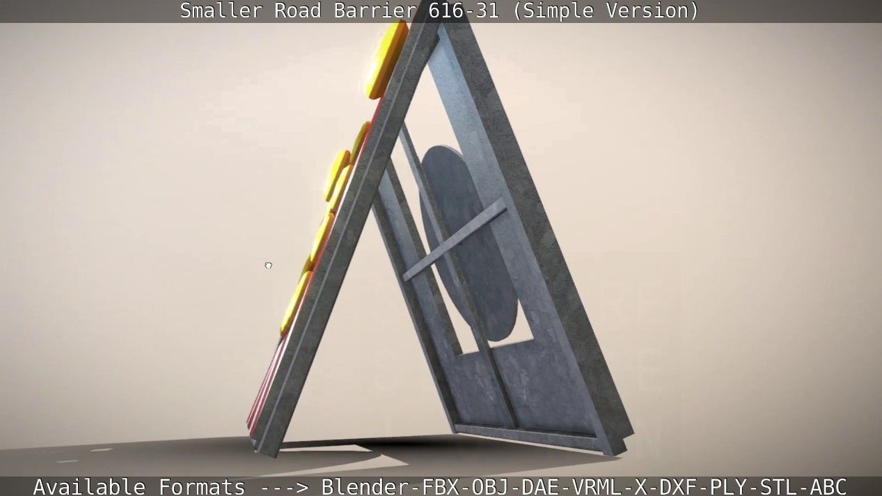 Road Barriers - Simple Version 3D Model Collection_86