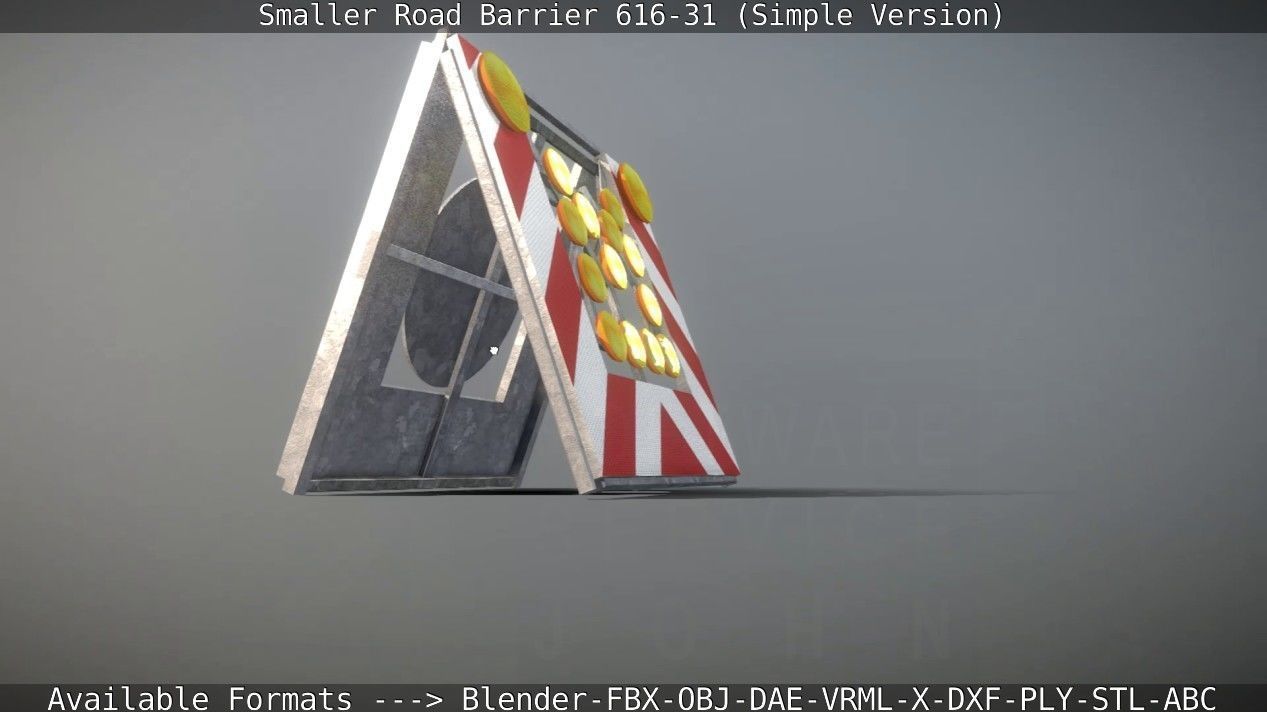Road Barriers - Simple Version 3D Model Collection_74