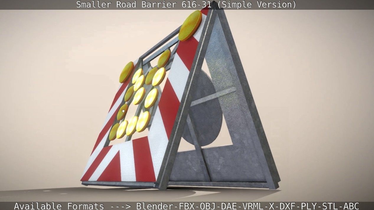 Road Barriers - Simple Version 3D Model Collection_83