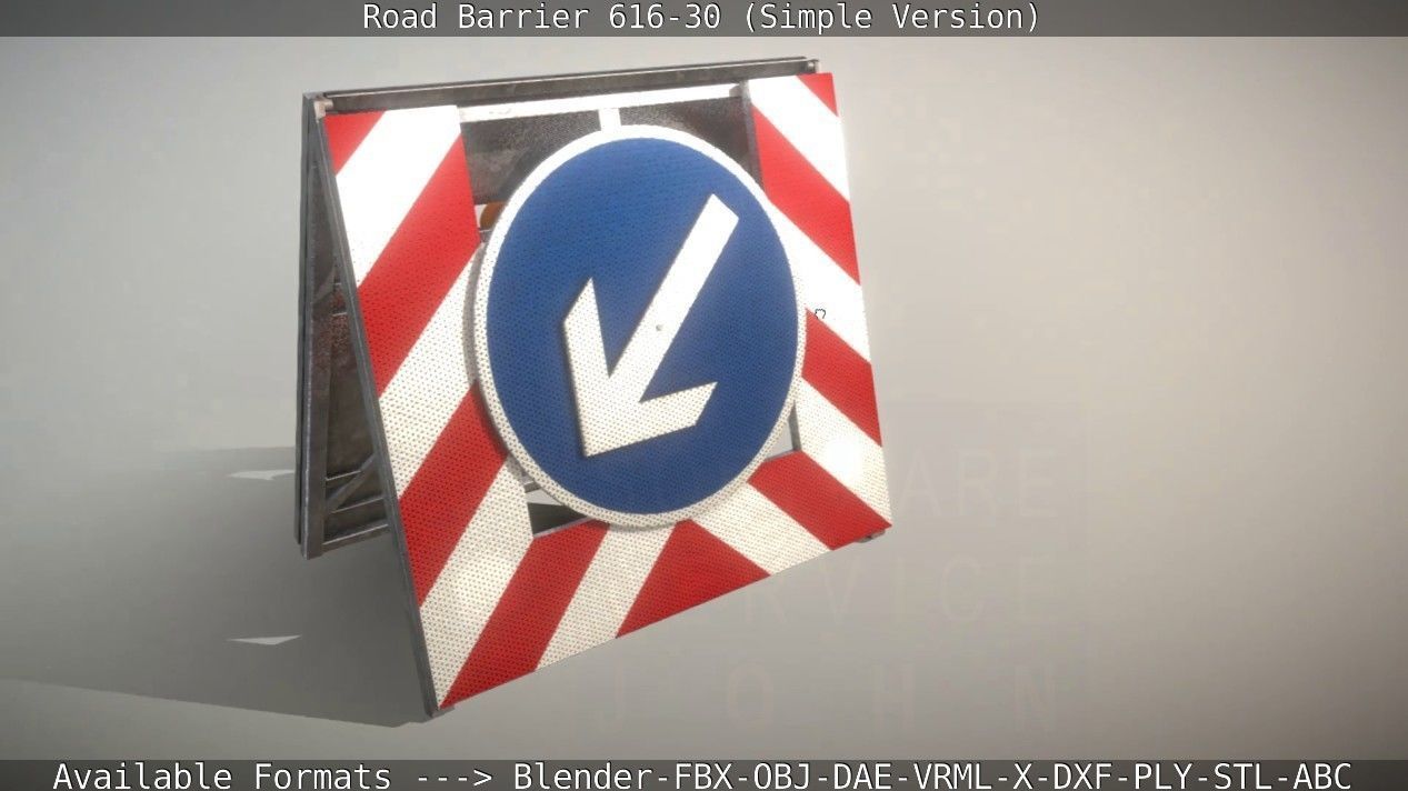 Road Barriers - Simple Version 3D Model Collection_49