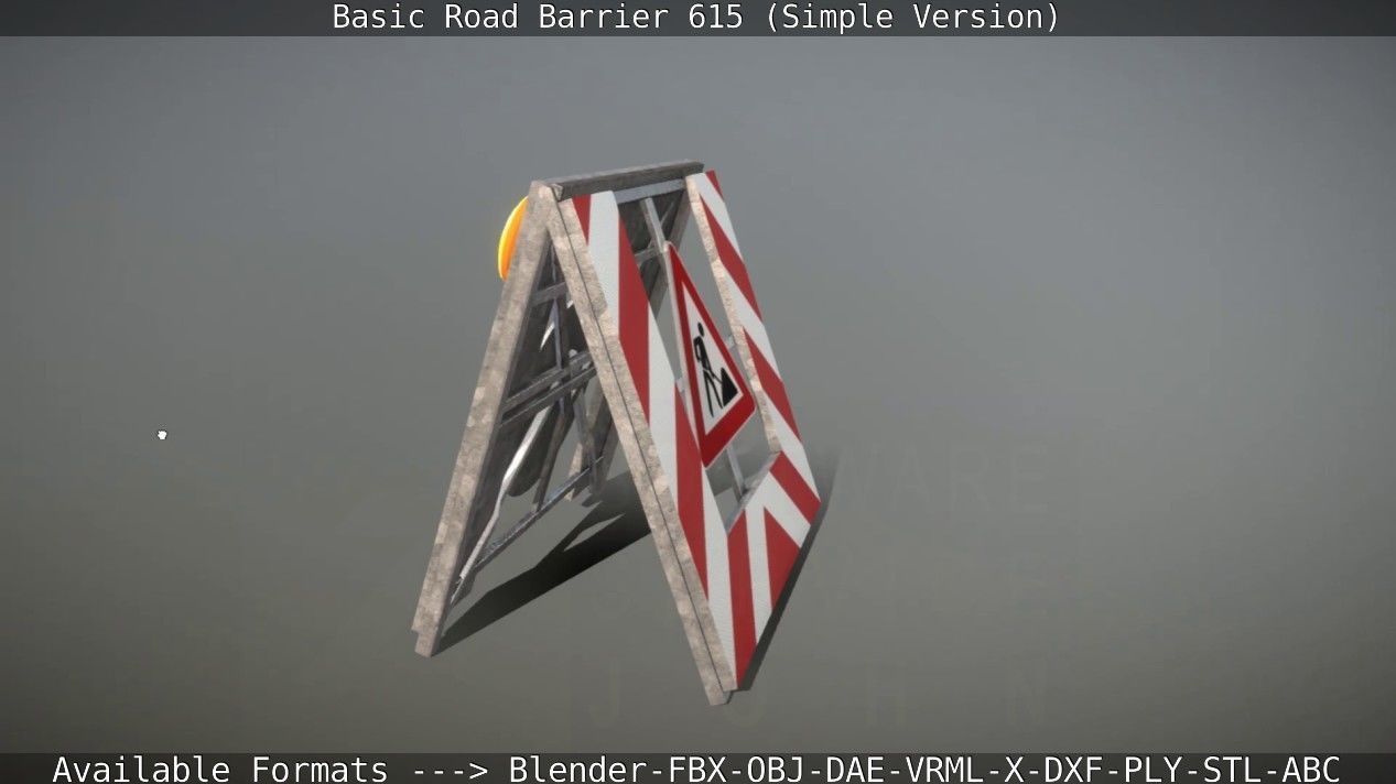 Road Barriers - Simple Version 3D Model Collection_21