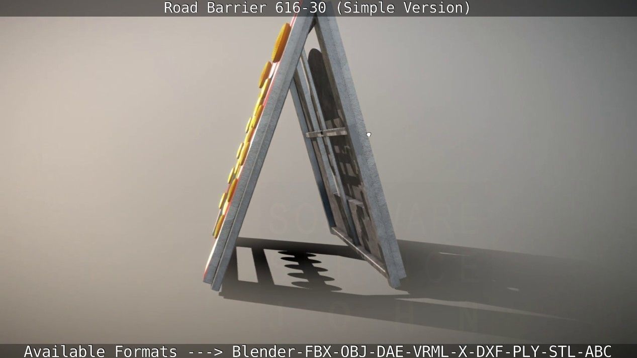Road Barriers - Simple Version 3D Model Collection_51