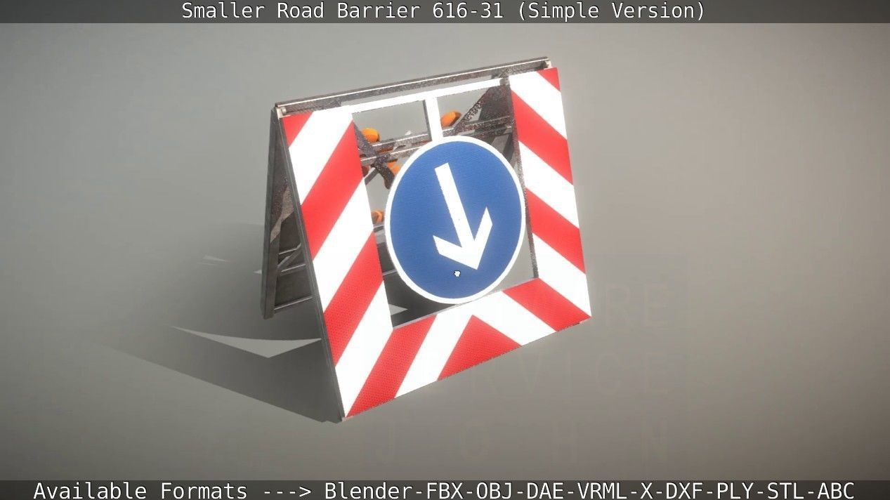 Road Barriers - Simple Version 3D Model Collection_65
