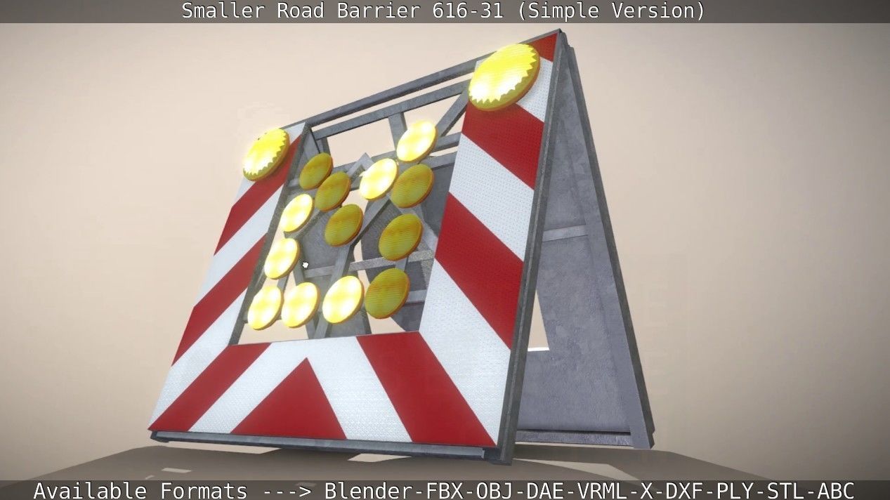 Road Barriers - Simple Version 3D Model Collection_80