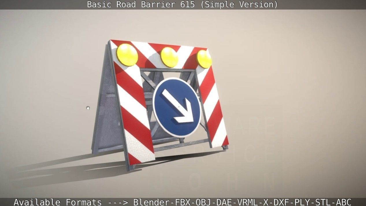 Road Barriers - Simple Version 3D Model Collection_22