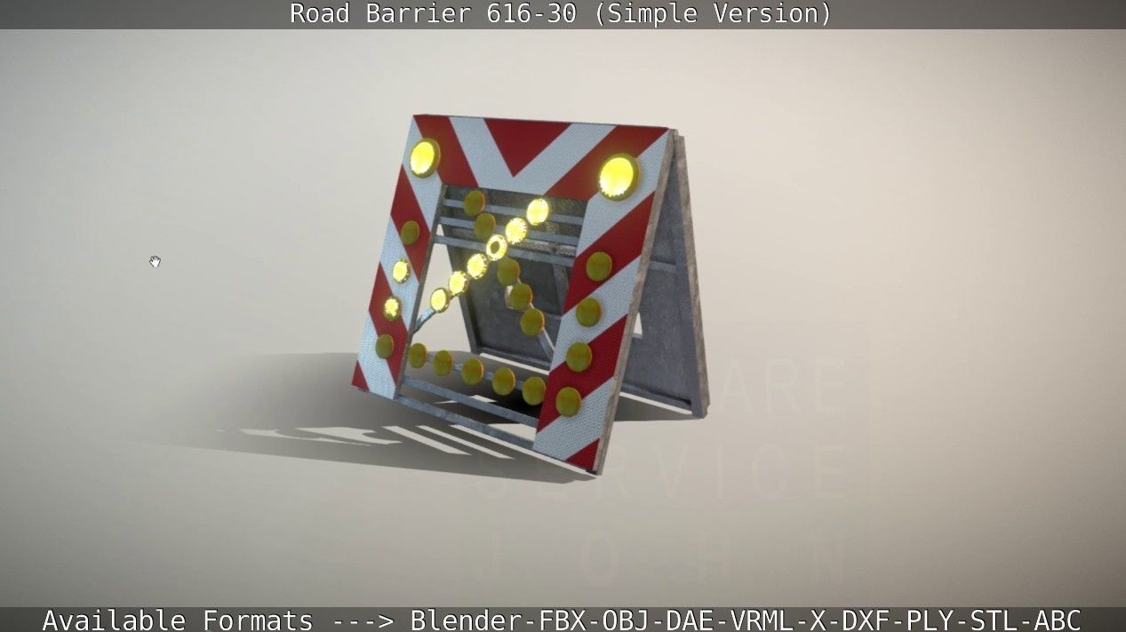 Road Barriers - Simple Version 3D Model Collection_32