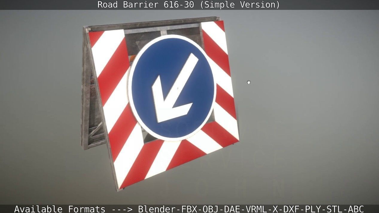 Road Barriers - Simple Version 3D Model Collection_44