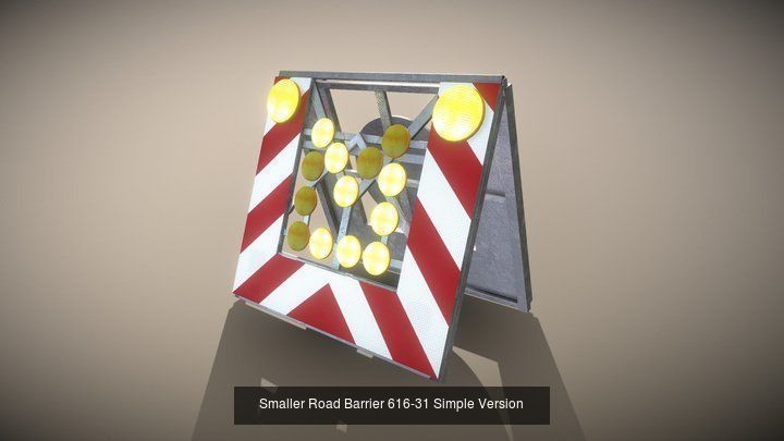 Road Barriers - Simple Version 3D Model Collection_6