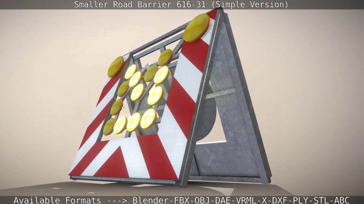 Road Barriers - Simple Version 3D Model Collection_82