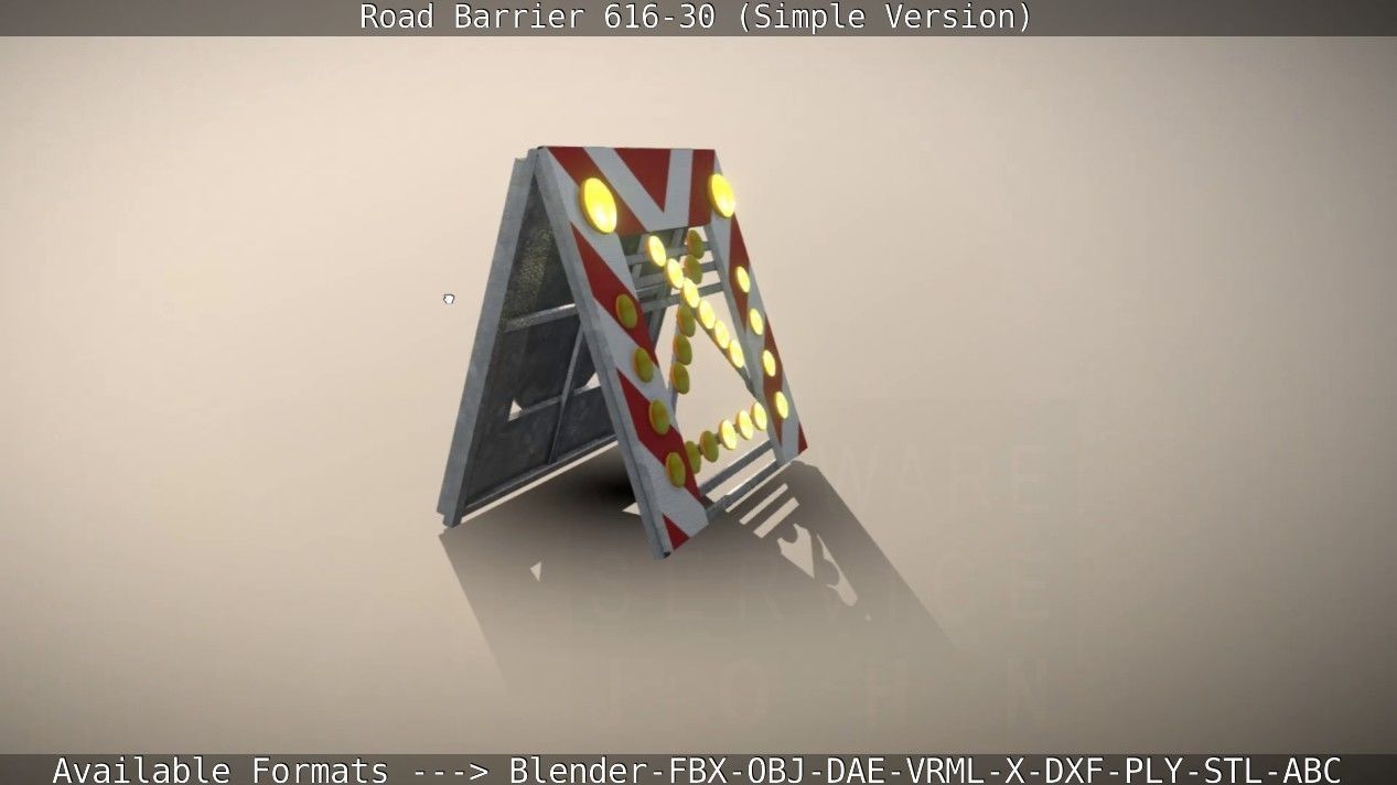 Road Barriers - Simple Version 3D Model Collection_40