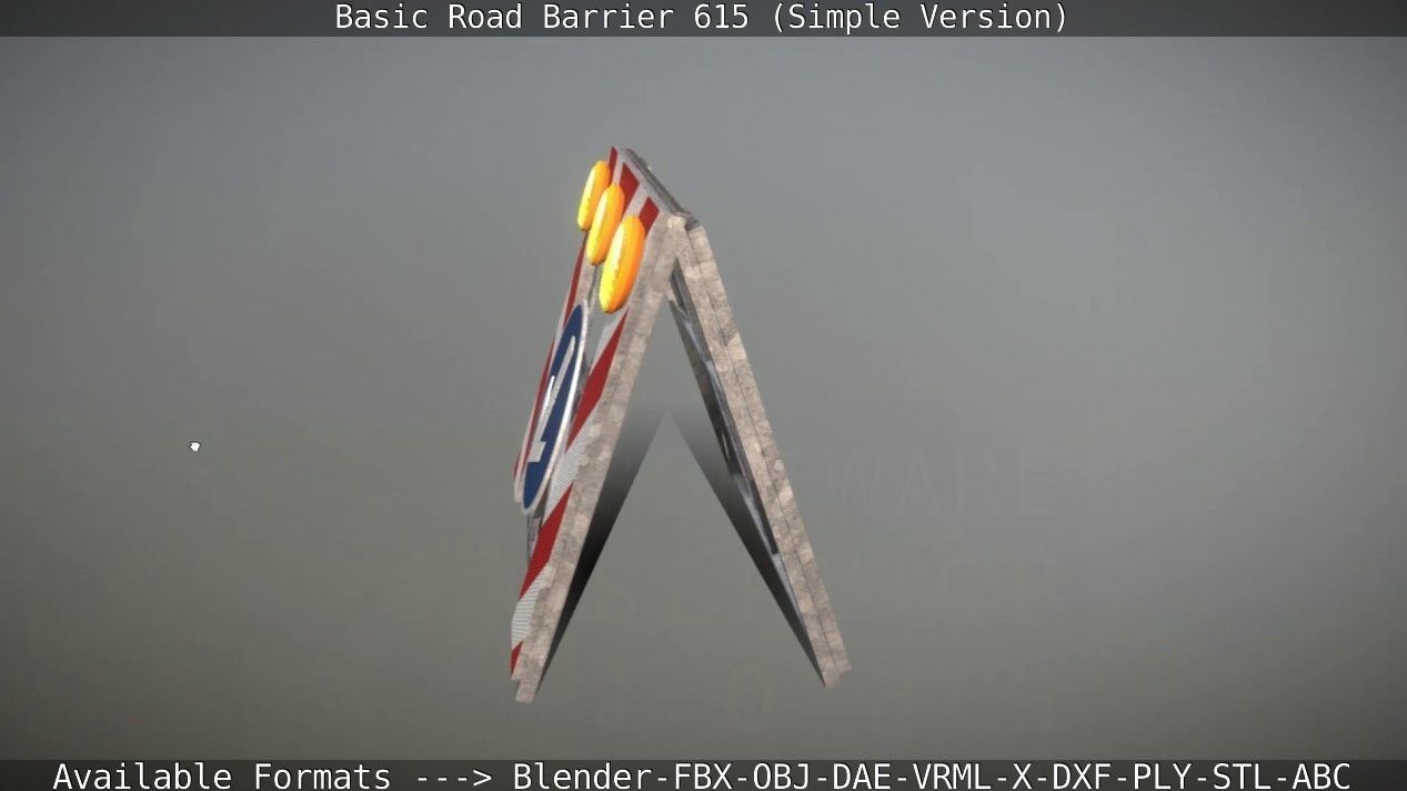 Road Barriers - Simple Version 3D Model Collection_23