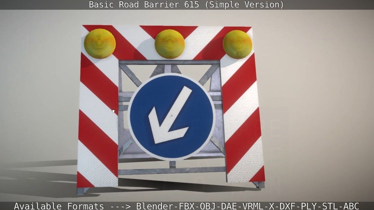 Road Barriers - Simple Version 3D Model Collection_28