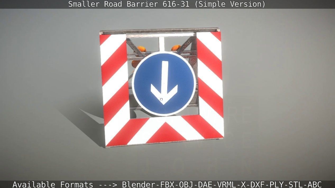 Road Barriers - Simple Version 3D Model Collection_66