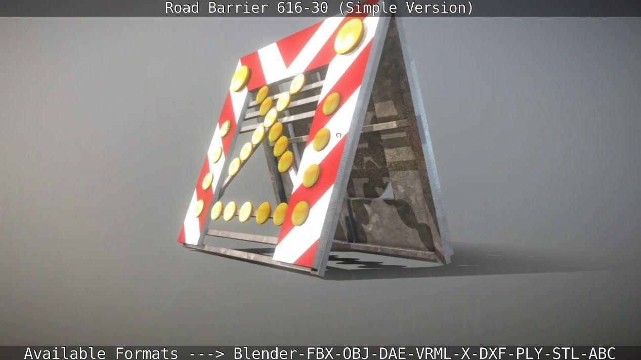 Road Barriers - Simple Version 3D Model Collection_55