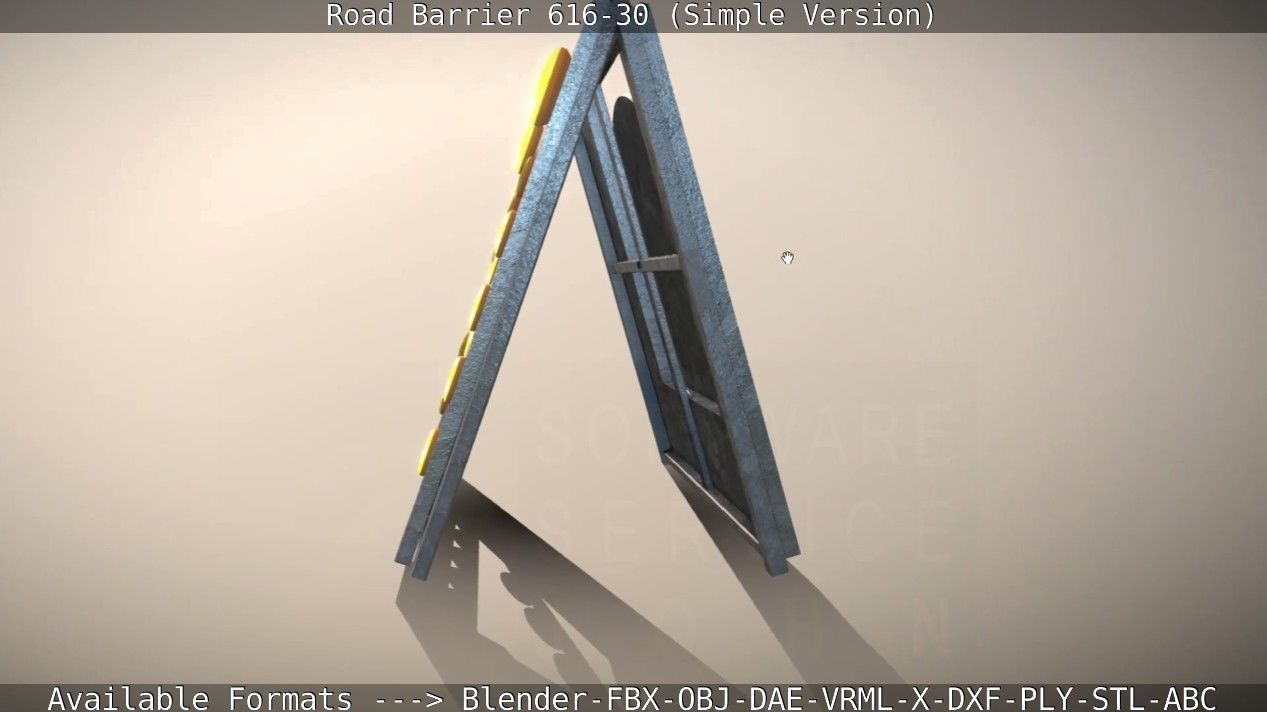 Road Barriers - Simple Version 3D Model Collection_50