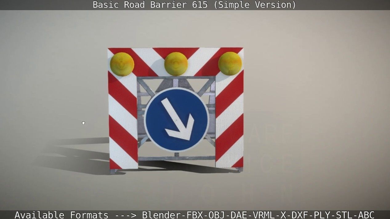 Road Barriers - Simple Version 3D Model Collection_18