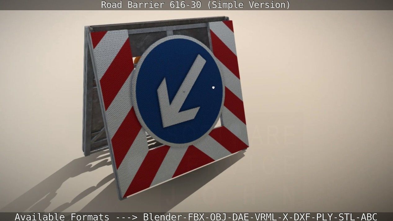 Road Barriers - Simple Version 3D Model Collection_43