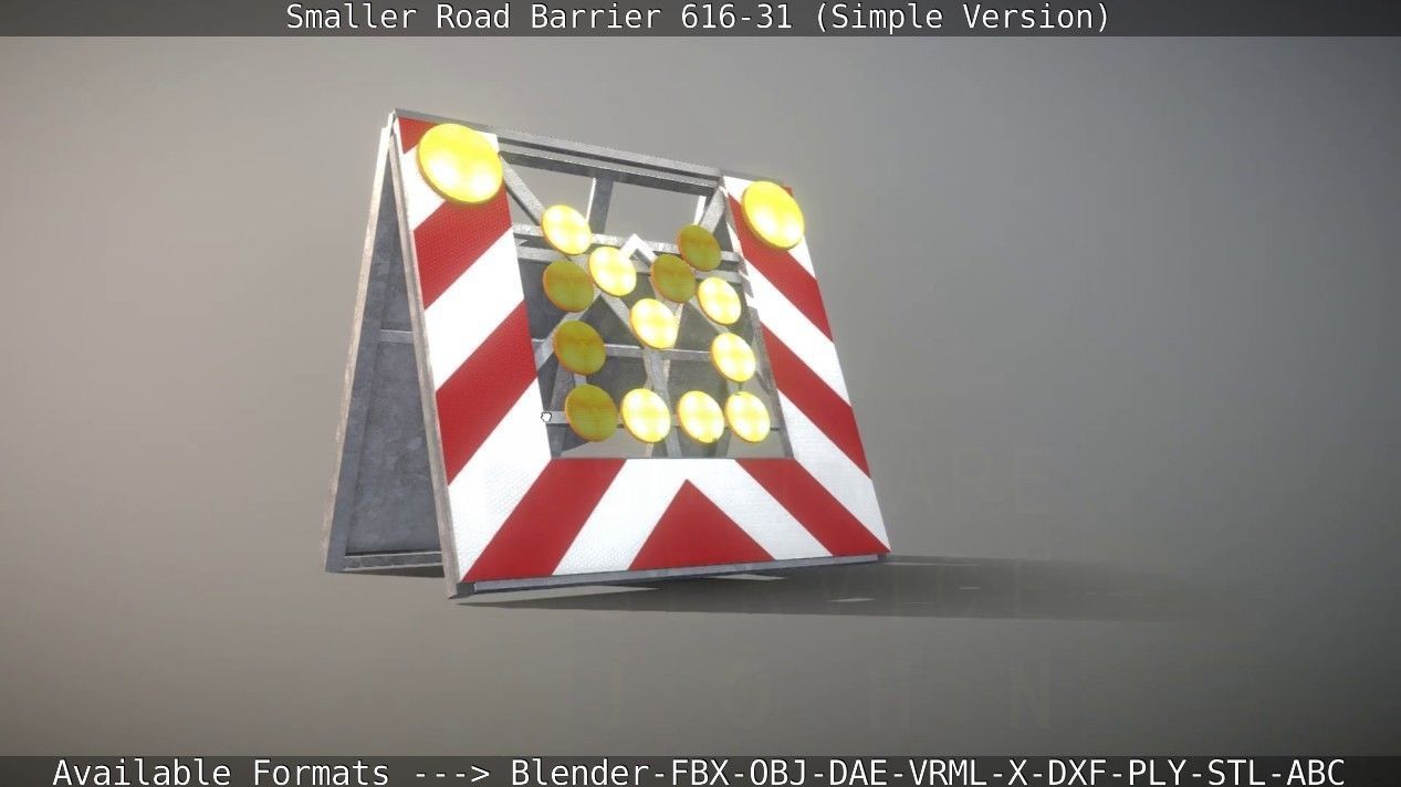 Road Barriers - Simple Version 3D Model Collection_70