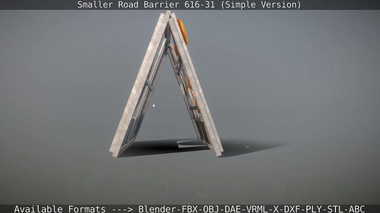Road Barriers - Simple Version 3D Model Collection_72