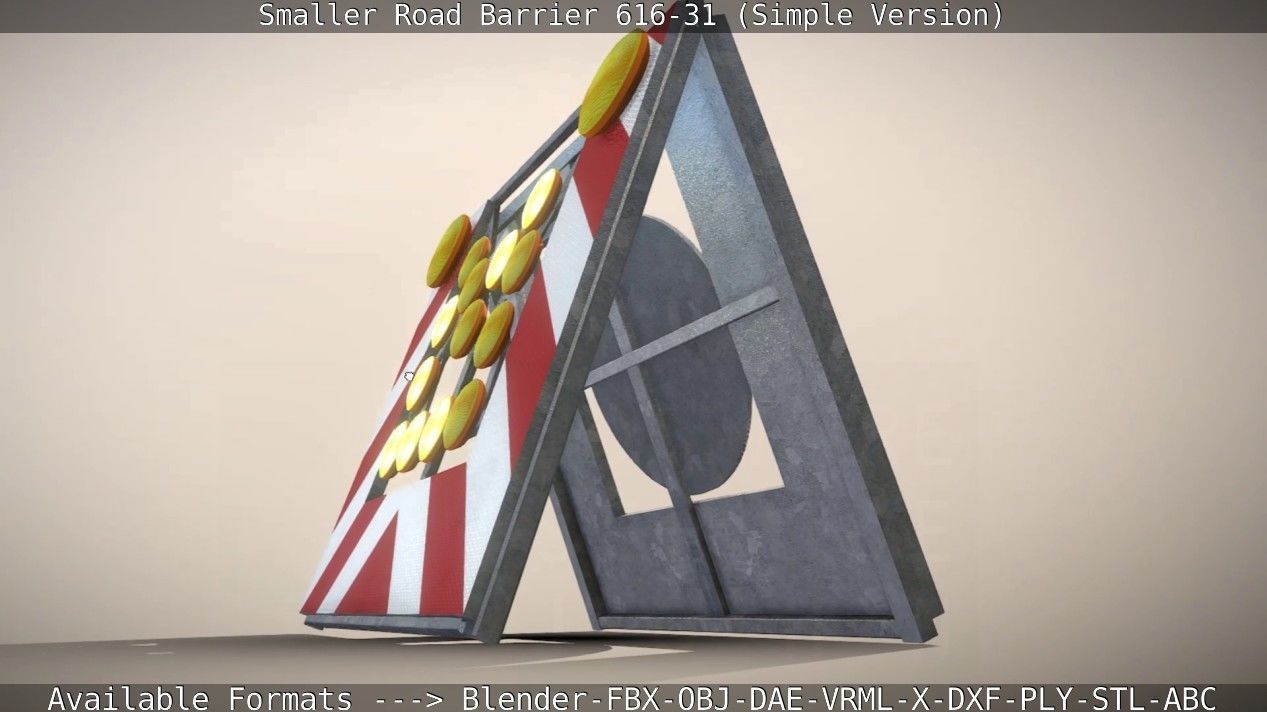 Road Barriers - Simple Version 3D Model Collection_84