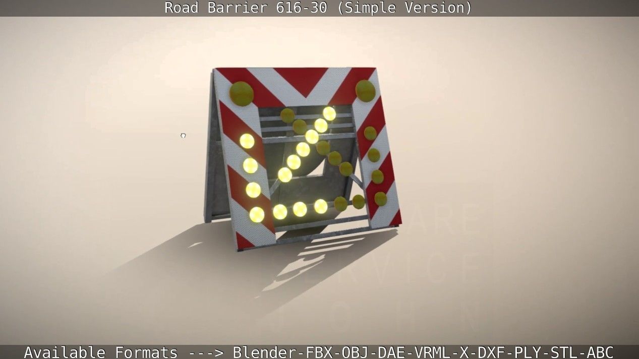 Road Barriers - Simple Version 3D Model Collection_38