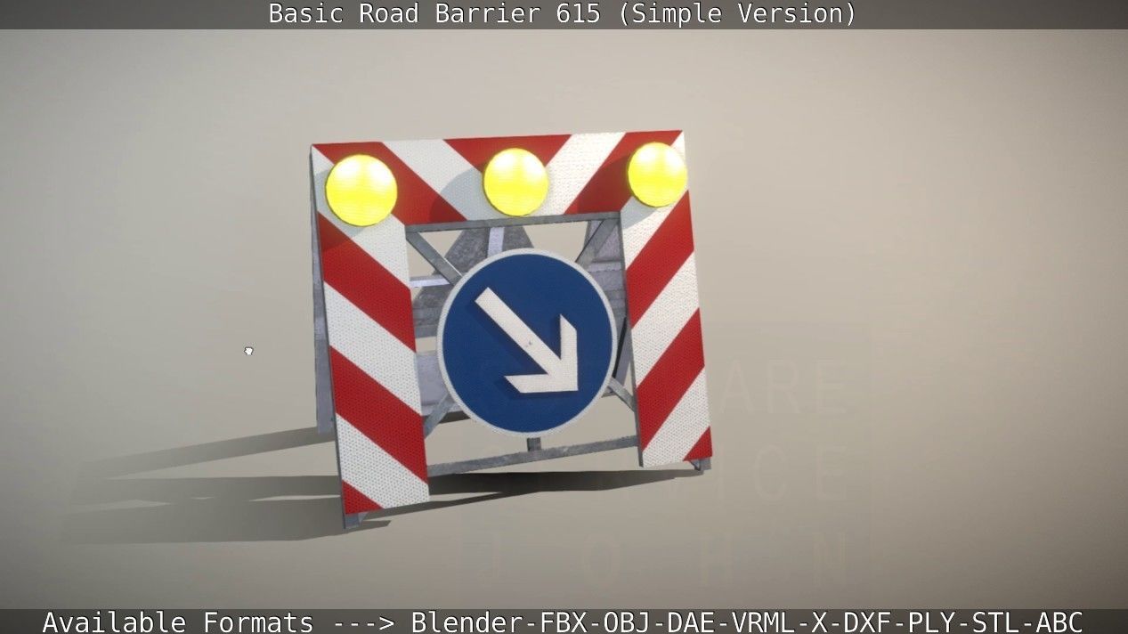 Road Barriers - Simple Version 3D Model Collection_20